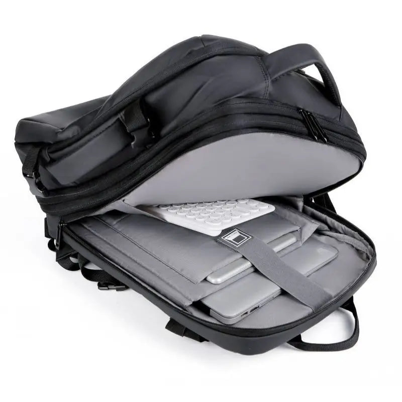 Mochila De Viagem De Negócios Multifuncional com Carregamento USB De Grande Capacidade Com Compartimentos Bolsa Impermeável