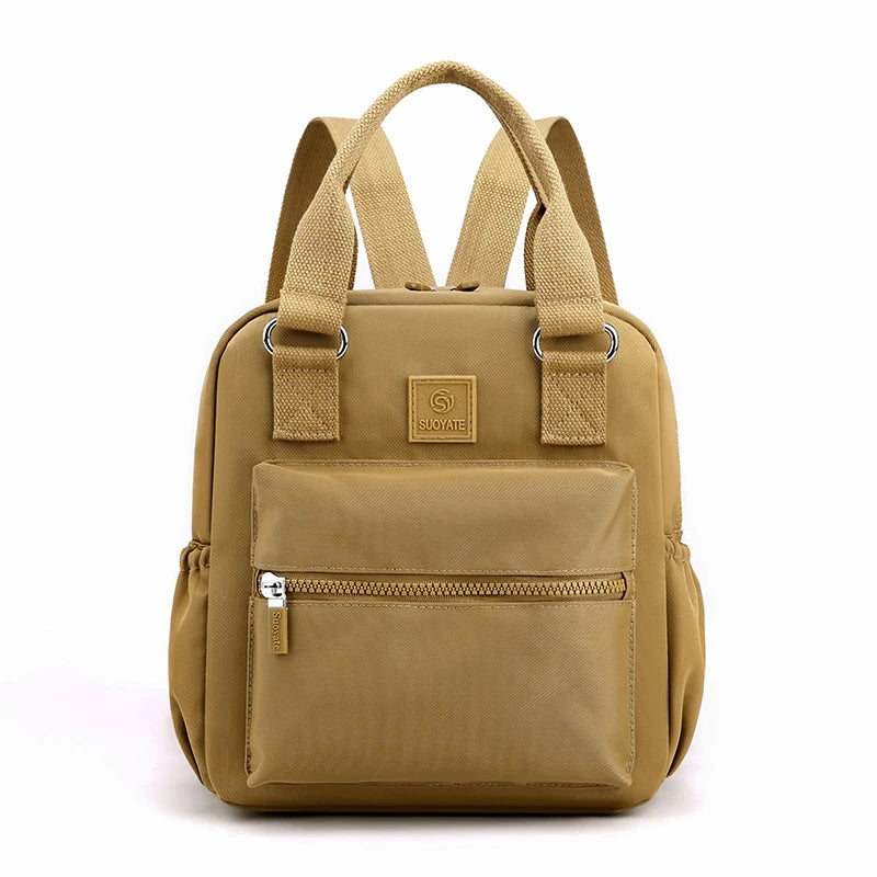 Mochila de viagem pequena para mulheres, estilo seguro, mochila de compras, alta qualidade, durável, tecido macio, sac, moda