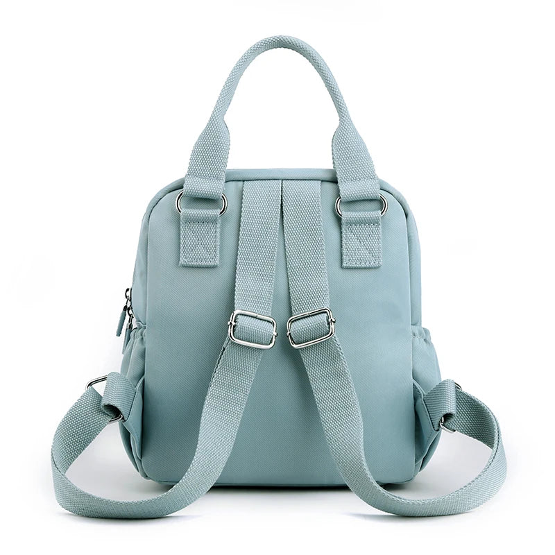 Mochila de viagem pequena para mulheres, estilo seguro, mochila de compras, alta qualidade, durável, tecido macio, sac, moda