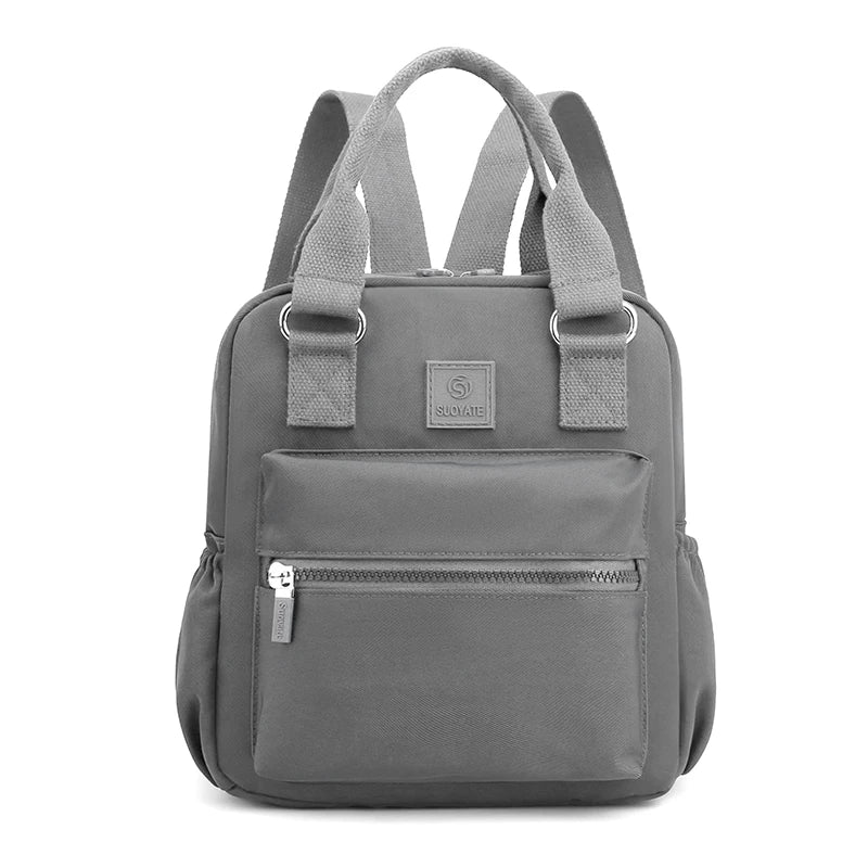 Mochila de viagem pequena para mulheres, estilo seguro, mochila de compras, alta qualidade, durável, tecido macio, sac, moda