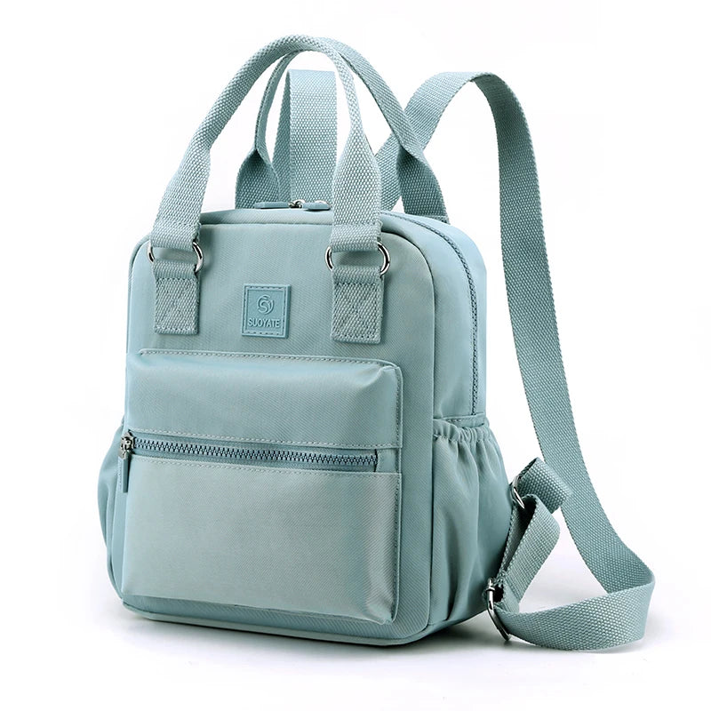 Mochila de viagem pequena para mulheres, estilo seguro, mochila de compras, alta qualidade, durável, tecido macio, sac, moda