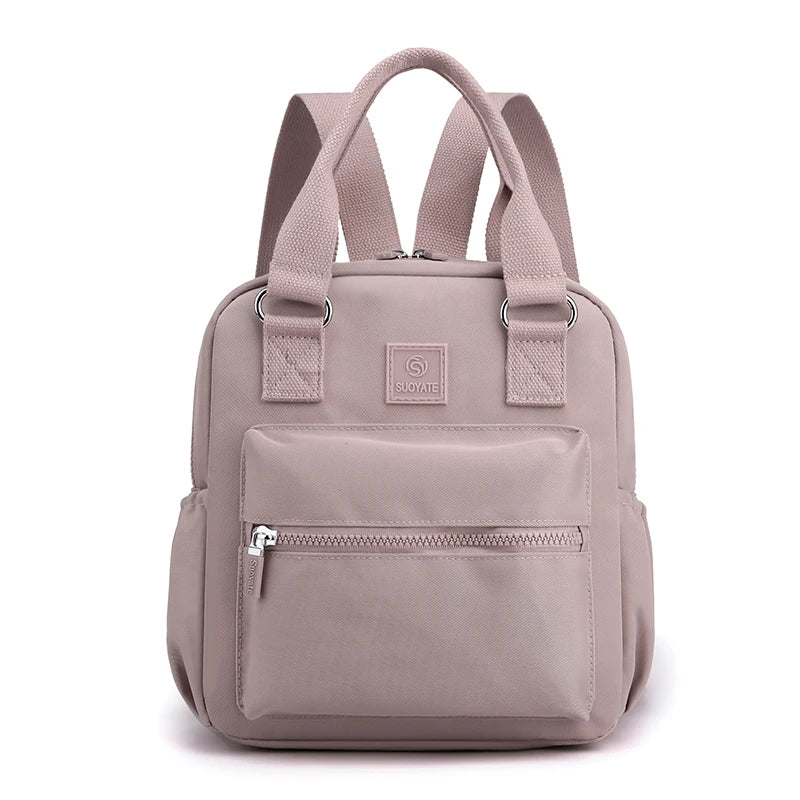 Mochila de viagem pequena para mulheres, estilo seguro, mochila de compras, alta qualidade, durável, tecido macio, sac, moda