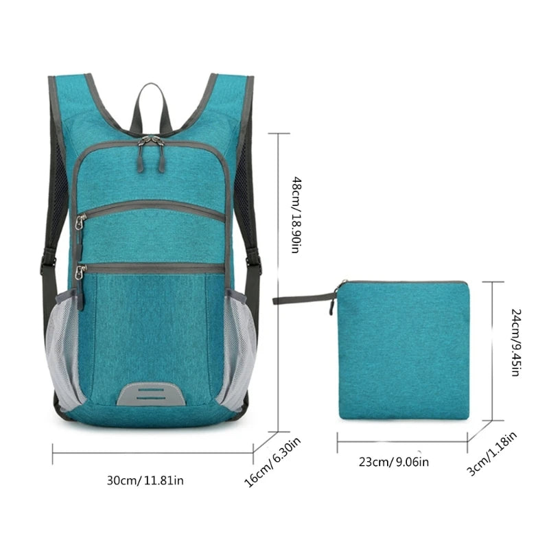 Mochila Prática Dobrável Para Viagens E Acampamento  Mochila Funcional Capacidade Para Estudantes