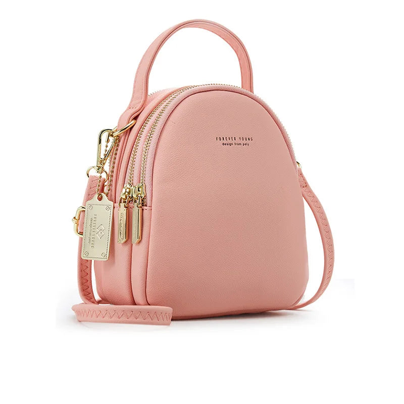 Mochila De Ombro Pequena De 3 Partes Com Alças Reguláveis  Moda Feminina