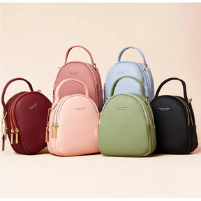 Mochila De Ombro Pequena De 3 Partes Com Alças Reguláveis  Moda Feminina