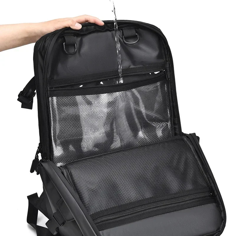 Mochila Para Viagem de Grande Capacidade Impermeável Com Compartimentos Bolsa de Alta Qualidade