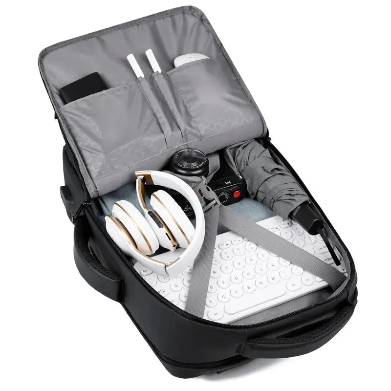 Mochila USB Impermeável com Grande Capacidade