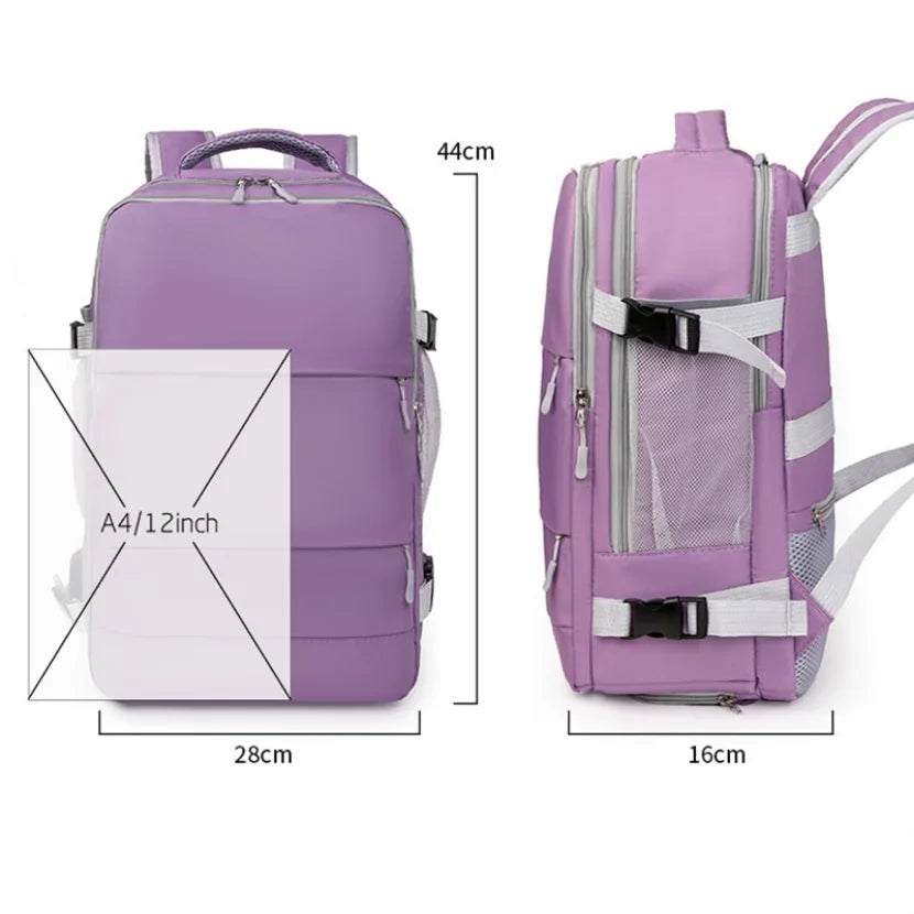 Mochila De Viagem Casual Com Bagagem Carregamento USB Mochila Impermeável Grande Capacidade