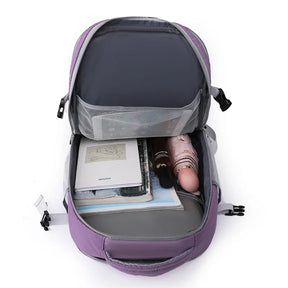 Mochila De Viagem Casual Com Bagagem Carregamento USB Mochila Impermeável Grande Capacidade