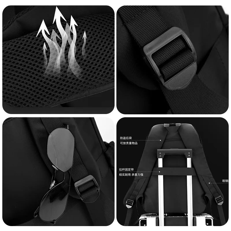 Mochila Escolar Masculina Multifuncional Tecido de Nylon
