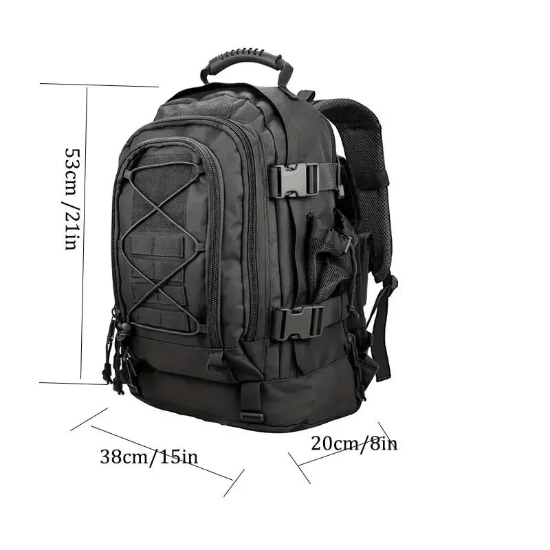 Mochila Para Pesca Acampamento Camuflada Com Compartimentos Mochila  De Grande Capacidade