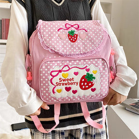 Mochila Multifuncional De Frutas Para Meninas Bolsa De Ombro Morango Renda Bolsa De Alta Qualidade