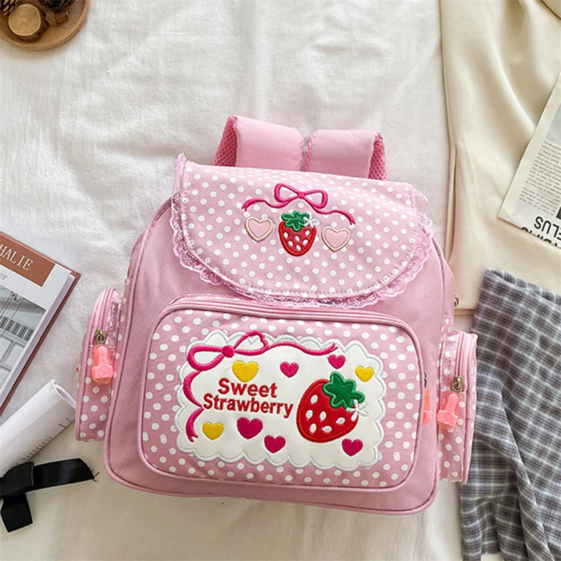 Mochila Multifuncional De Frutas Para Meninas Bolsa De Ombro Morango Renda Bolsa De Alta Qualidade