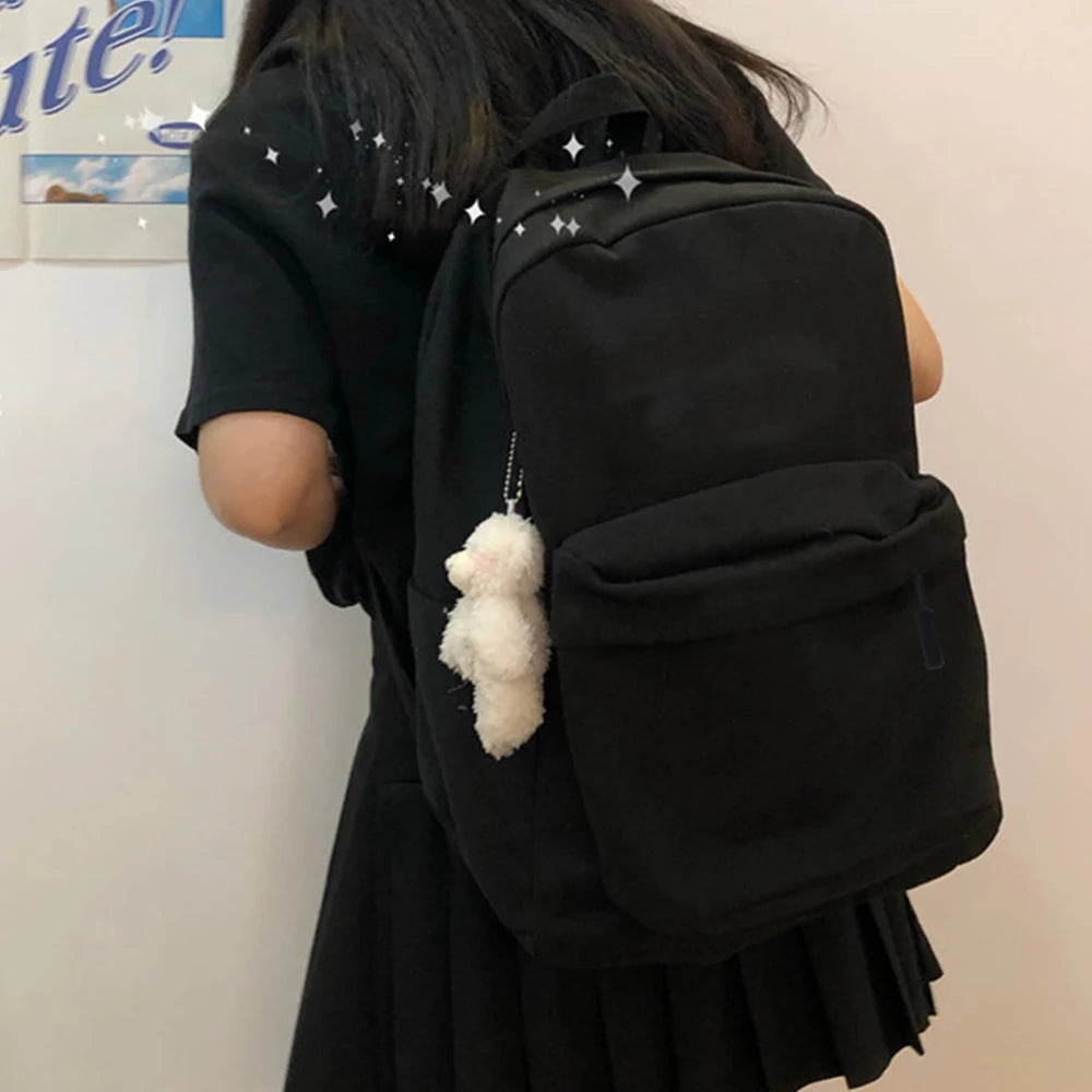 Mochila Escolar De Grande Capacidade De Alta Qualidade  Com Chaveiro Bolsa Casual