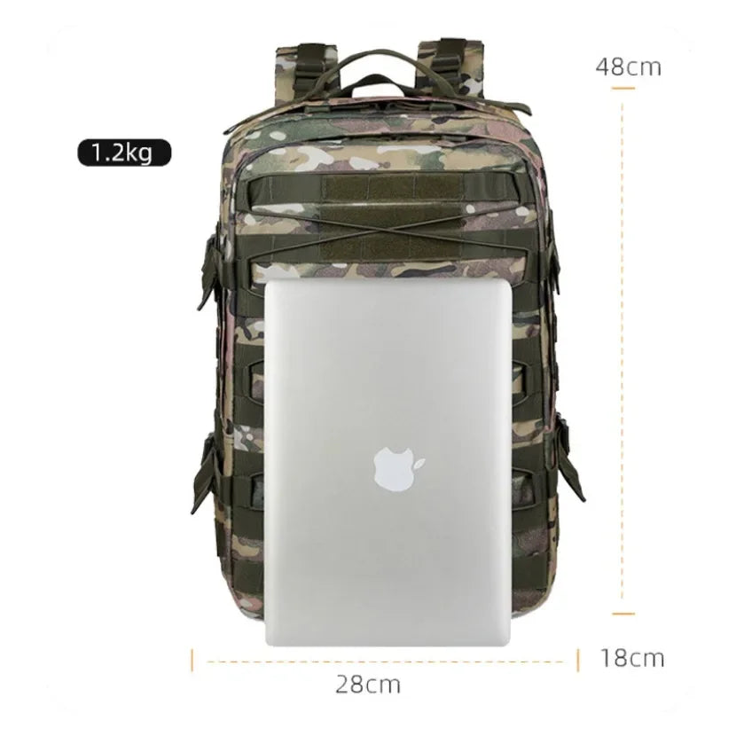 Mochila Tática Impermeável Montanhismo Acampamento De Grande Capacidade com Compartimentos