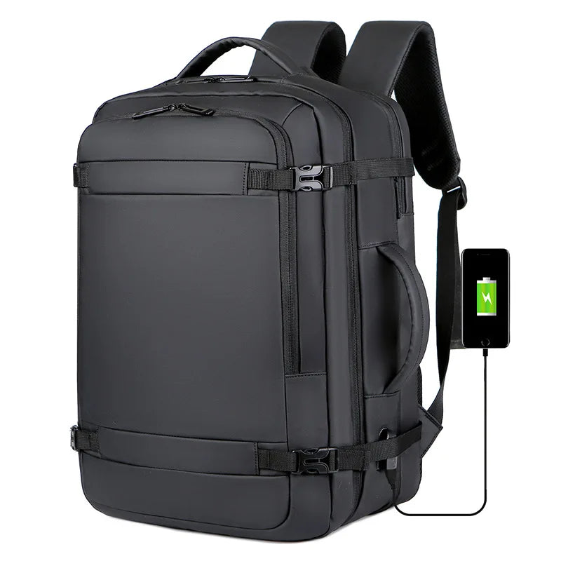 Mochila Para Viagens De Negócios Grande capacidade Com Compartimentos Mochila Recarregável Multifuncional