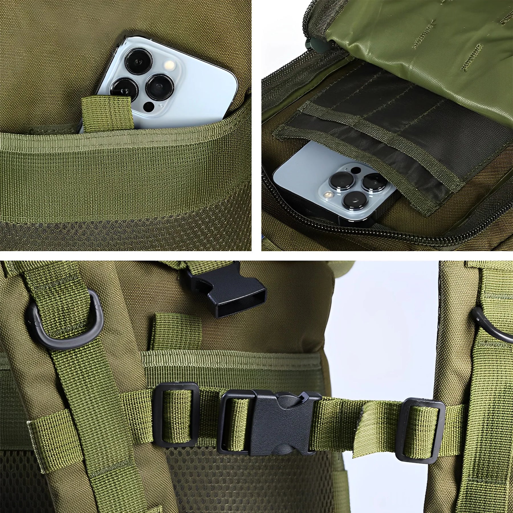 Mochila Masculina para Caminhada Multifuncional com Capacidade de 30 a 50L