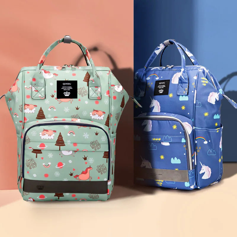 Mochila Para Mamães Saco De Fralda Multifuncional Portátil Bolsa Mamãe E Bebê