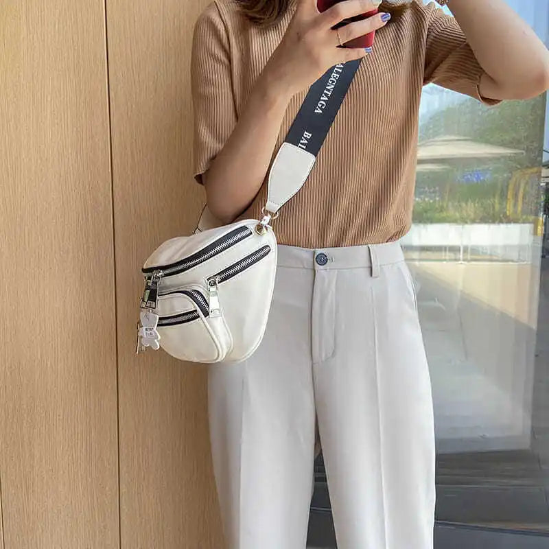 Mochila de Ombro Para Passeios Bolsa Casual Tendência Estilo Pochete