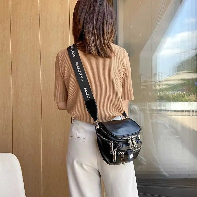 Mochila de Ombro Para Passeios Bolsa Casual Tendência Estilo Pochete