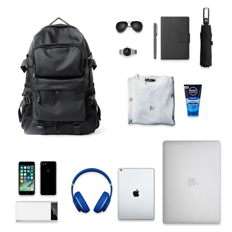 Mochila Masculina Para Viagem e Estudos Monocromática
