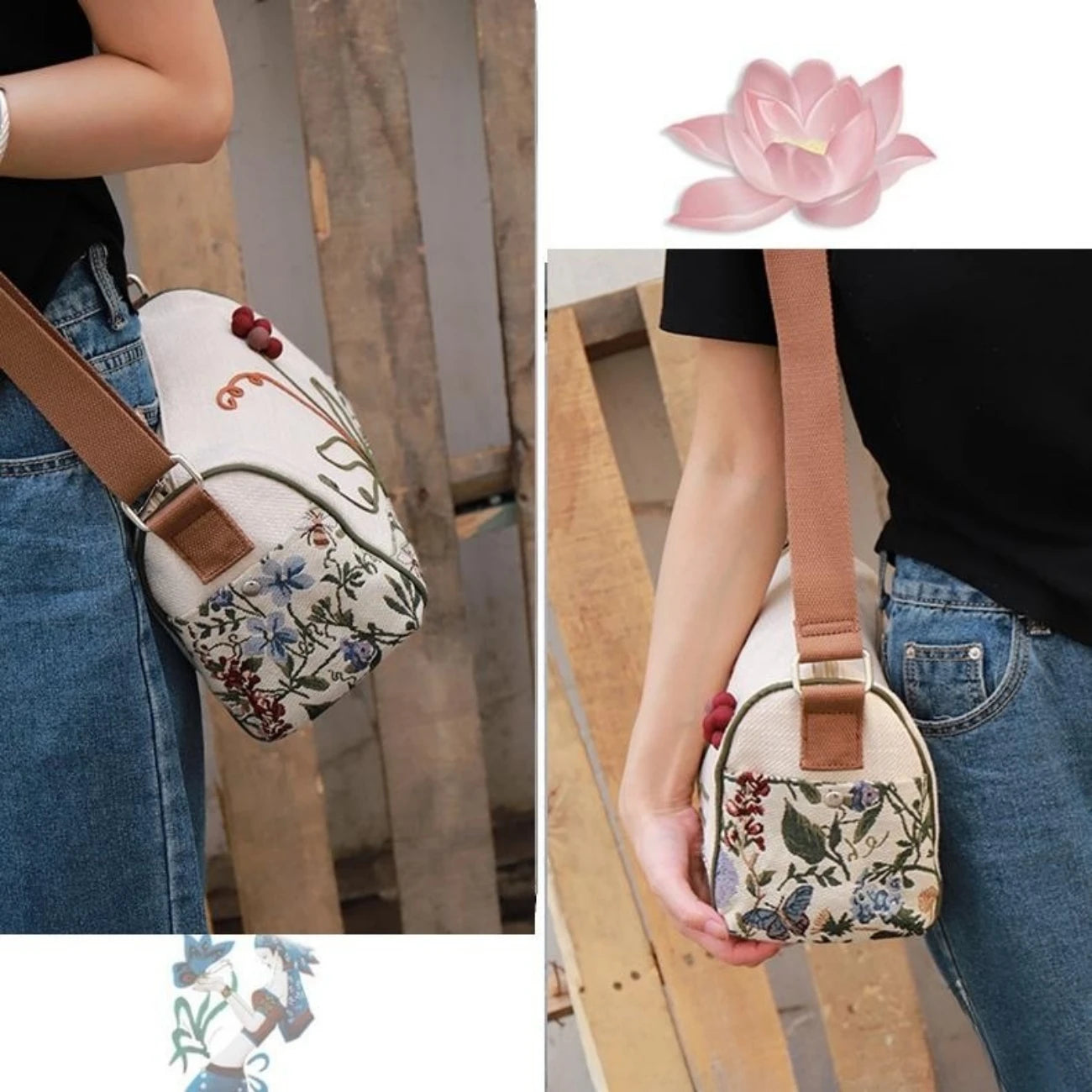 Bolsa De Ombro Com Estampa