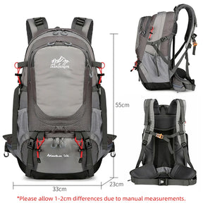 Mochila Para Viagem Impermeável 50L Camping Caminhada Grande Capacidade