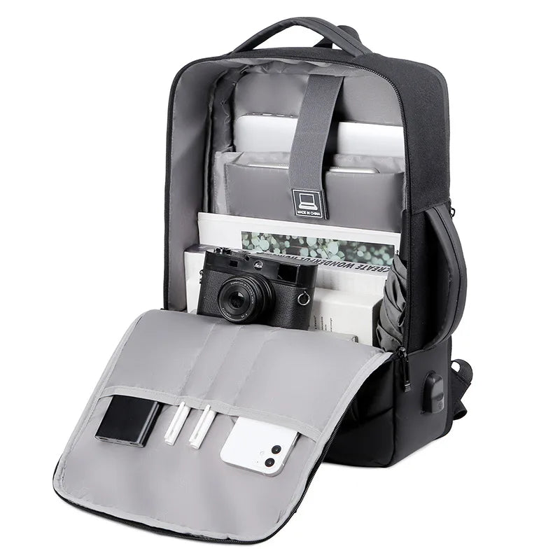 Mochila Masculina Negócios Multifuncional Ideal Para Notebooks  Com Carregamento USB