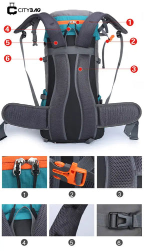 Mochila Grande para Aventuras - Capacidade de 65L e Impermeável