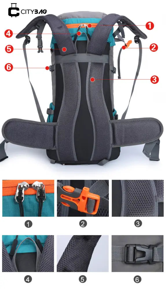 Mochila Grande para Aventuras - Capacidade de 65L e Impermeável