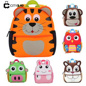 Mochila Escolar Infantil - Bichinhos  3D