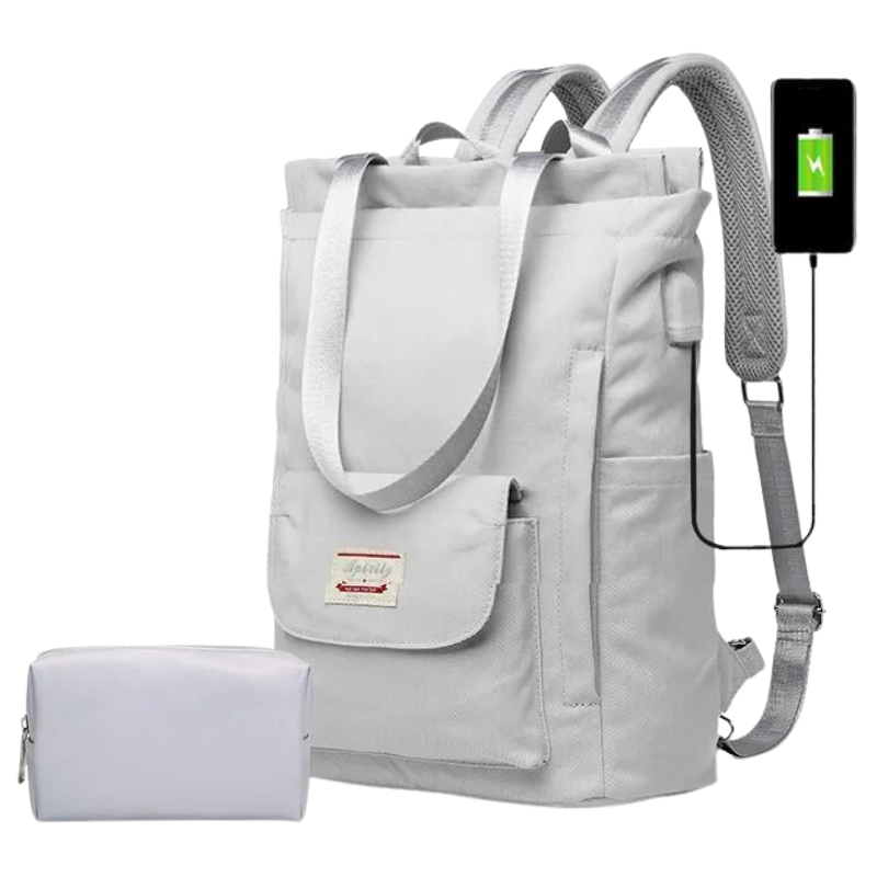 Mochila Feminina de Grande Capacidade Para Notebook 15,6" e Porta USB - CityBag
