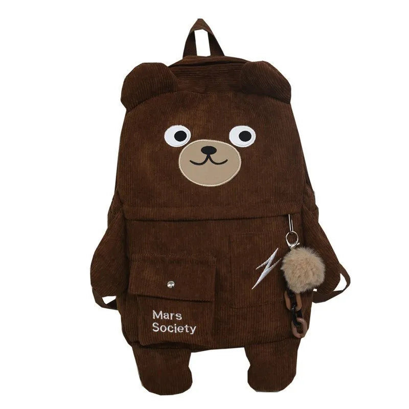 Mochila de Urso 3D com Pingente para Meninas Adolescentes - CityBag