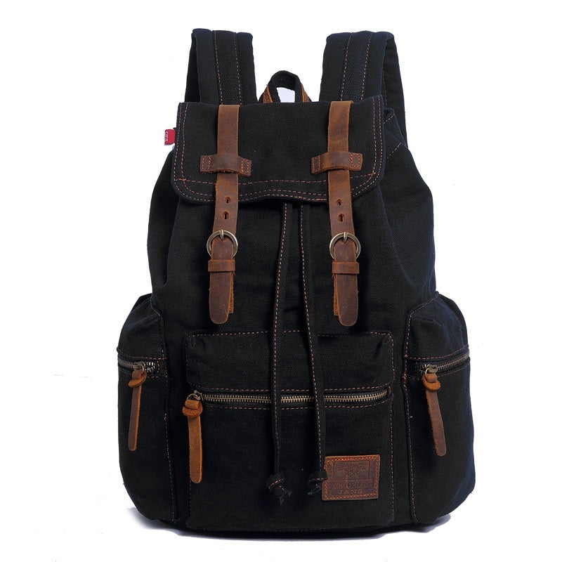 Mochila Vintage Retrô de Lona para Viagem