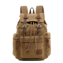 Mochila Vintage Retrô de Lona para Viagem