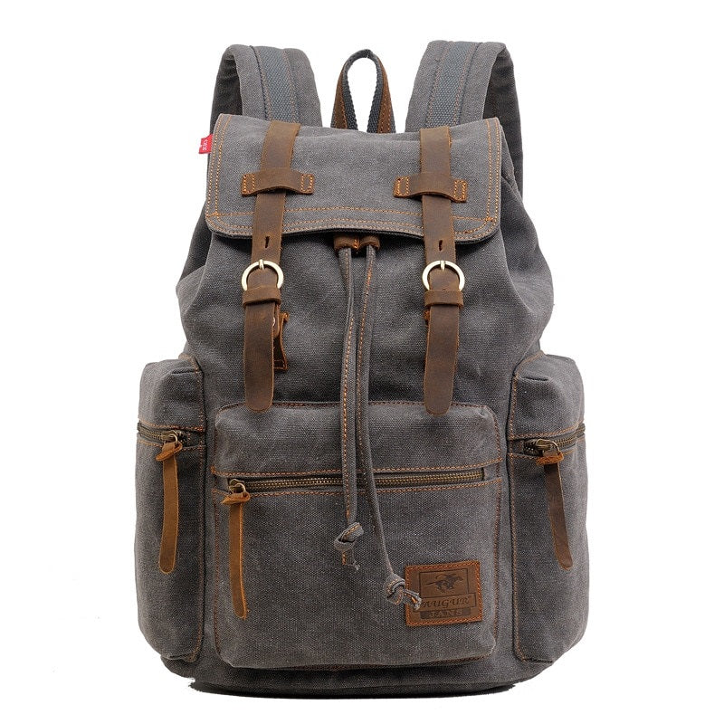 Mochila Vintage Retrô de Lona para Viagem