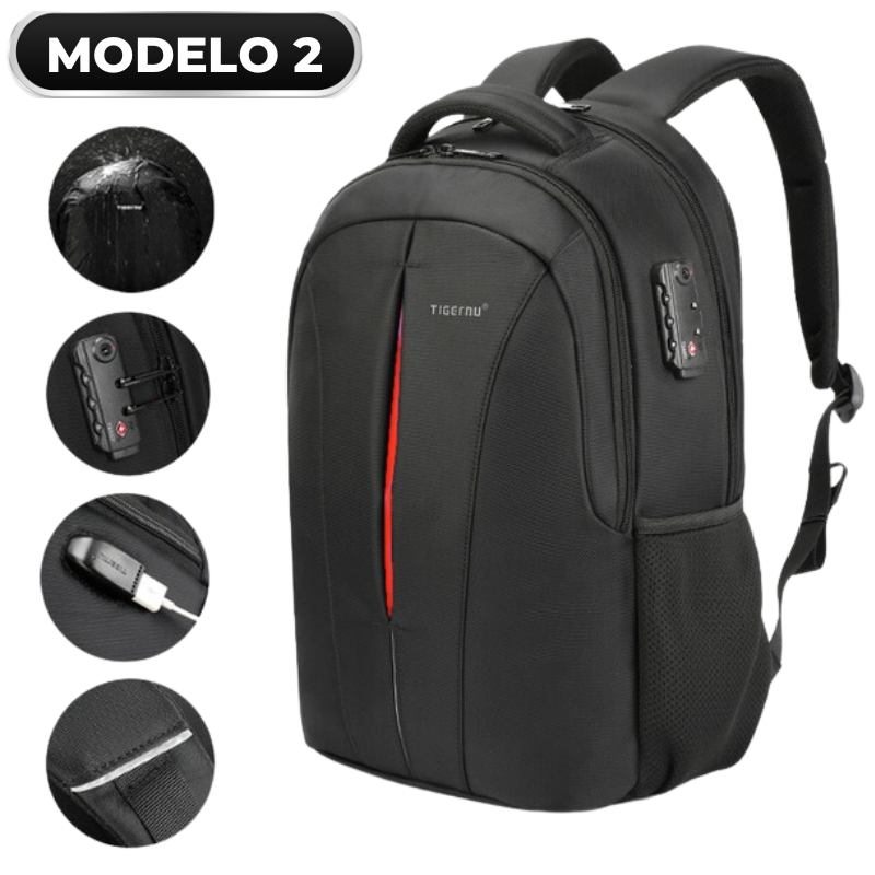 Mochila para Notebook - Com Cadeado Antifurto + Saída de Fone e USB