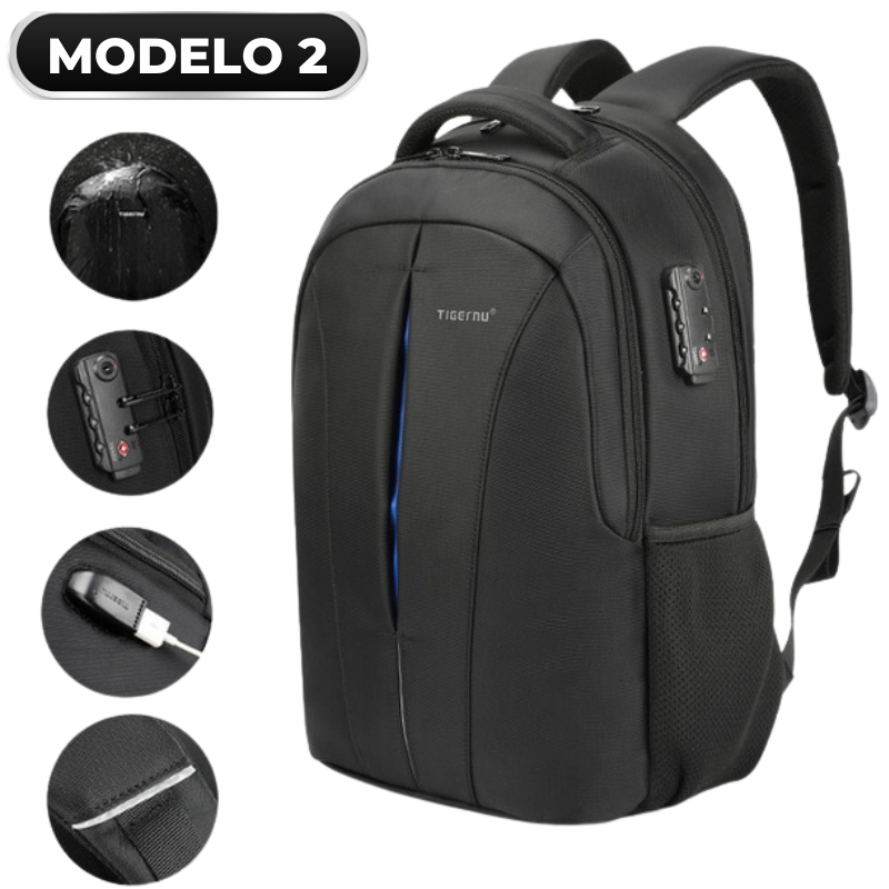 Mochila para Notebook - Com Cadeado Antifurto + Saída de Fone e USB