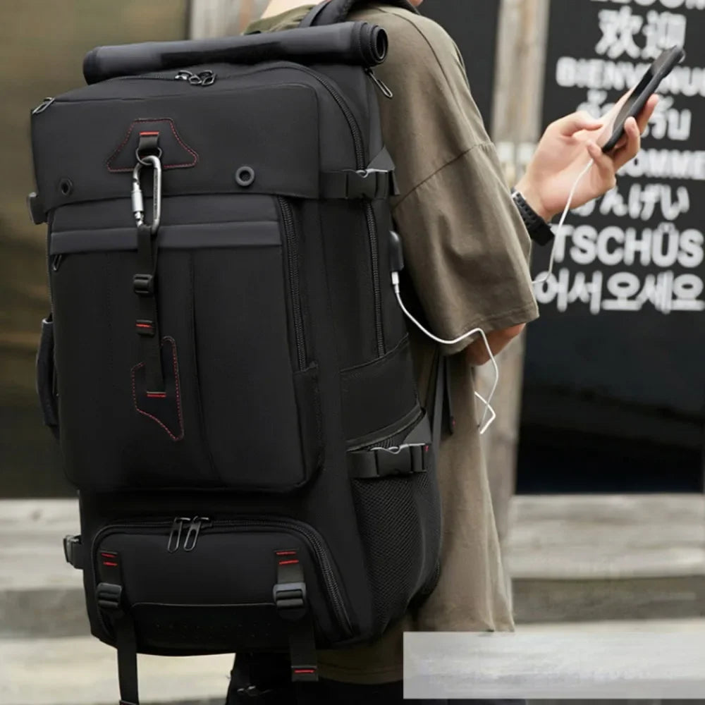 Mochila de Viagem USB de Grande Capacidade a prova d'água