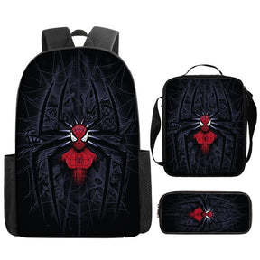 Kit Escolar Infantil Homem Aranha: Mochila, Lancheira e Estojo