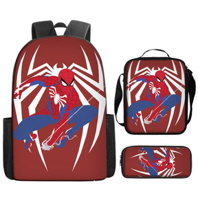 Kit Escolar Infantil Homem Aranha: Mochila, Lancheira e Estojo