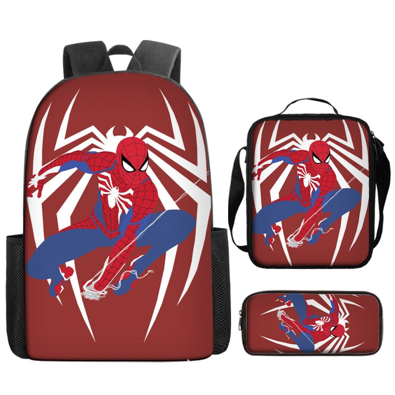 Kit Escolar Infantil Homem Aranha: Mochila, Lancheira e Estojo