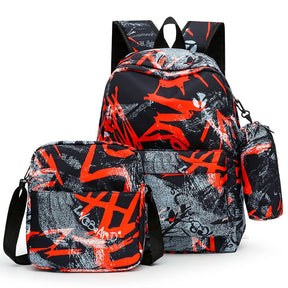 Kit Escolar com 3 Peças: Mochila, Bolsa de Ombro e Estojo - CityBag