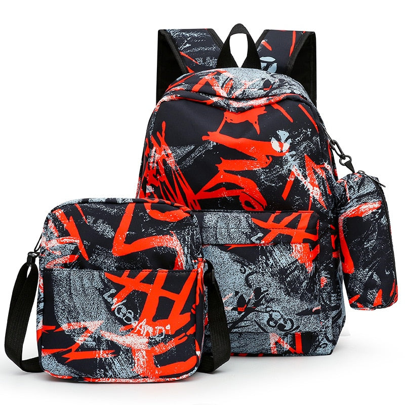 Kit Escolar com 3 Peças: Mochila, Bolsa de Ombro e Estojo - CityBag