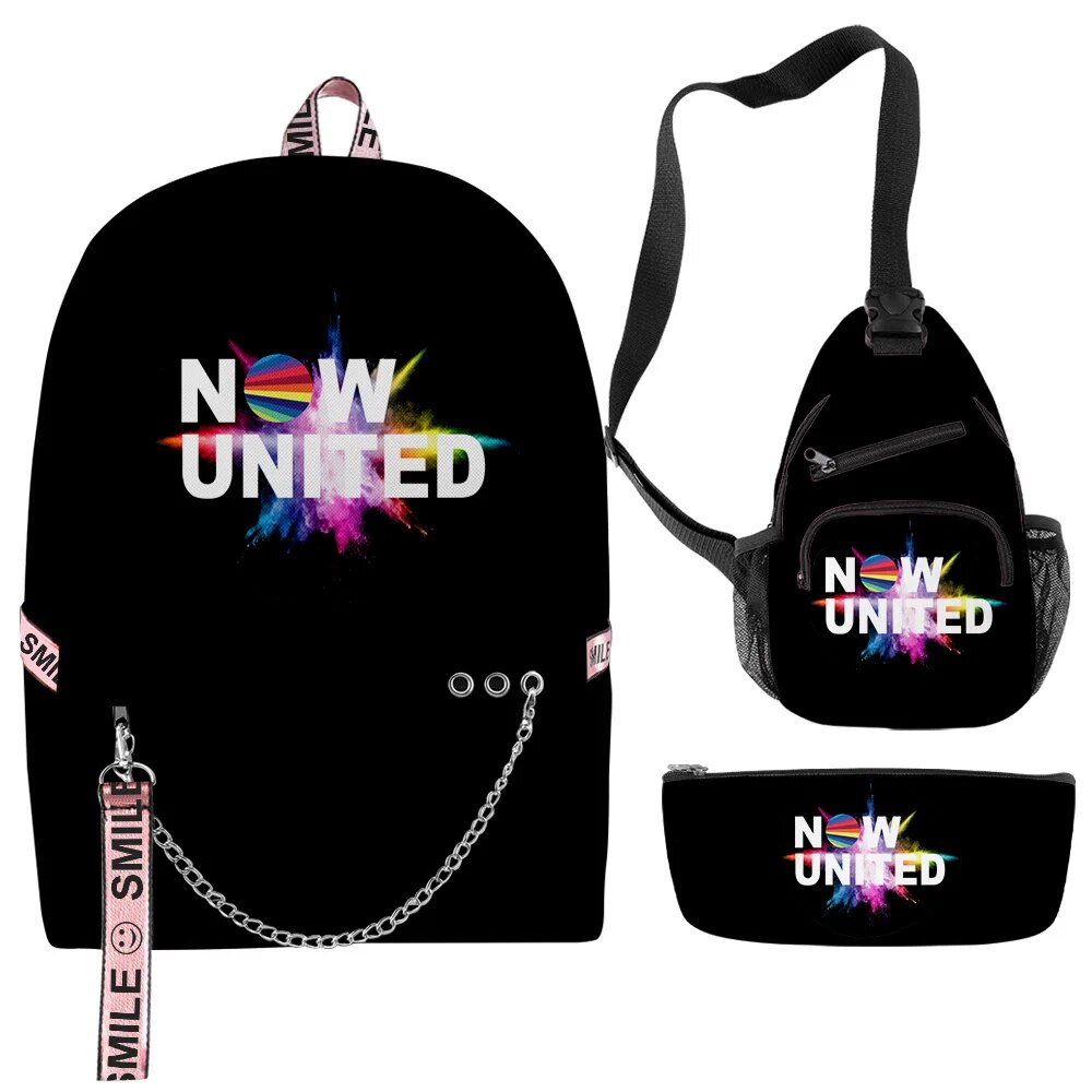 Kit Escolar 3 peças: Mochila, Bolsa de Ombro e Estojo