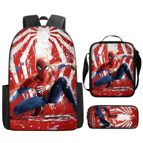 Kit Escolar Infantil Homem Aranha: Mochila, Lancheira e Estojo