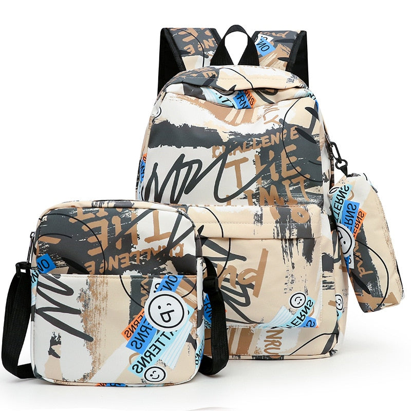 Kit Escolar com 3 Peças: Mochila, Bolsa de Ombro e Estojo - CityBag