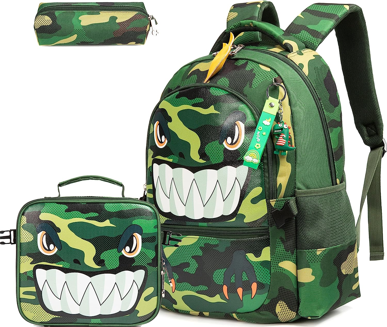 Kit Escolar Fofo com 3 Peças: Mochila, Lancheira e Estojo