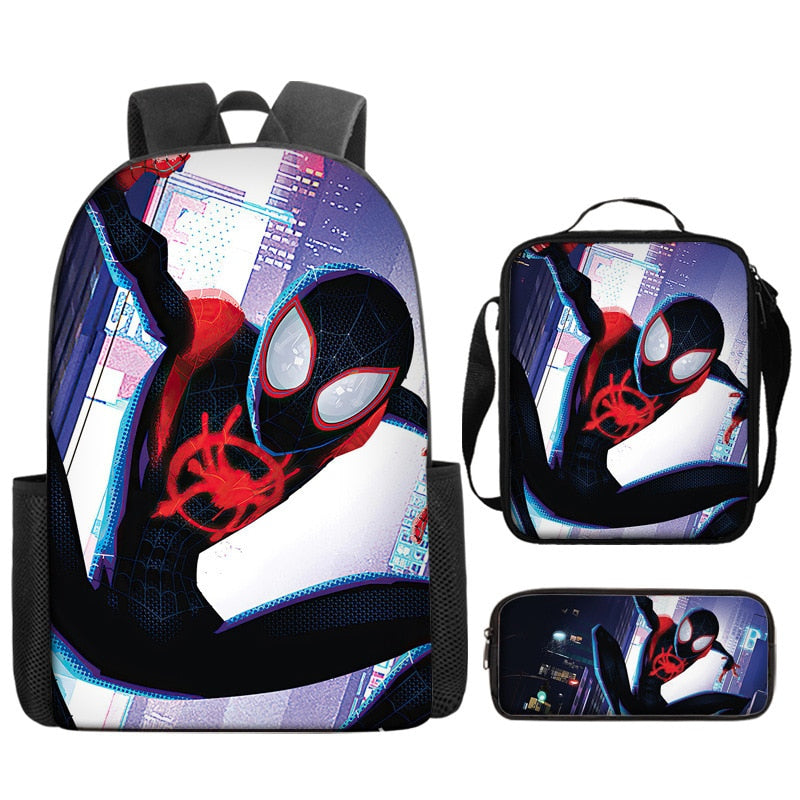 Kit Escolar Infantil Homem Aranha: Mochila, Lancheira e Estojo