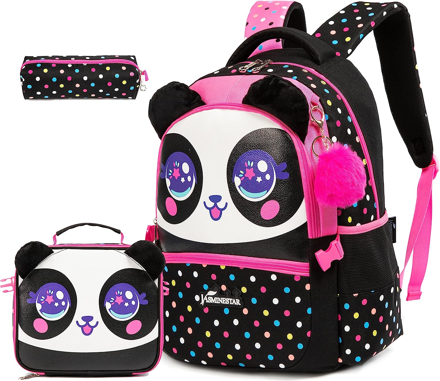 Kit Escolar Fofo com 3 Peças: Mochila, Lancheira e Estojo